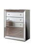 Calum Mirrored Chest 5 Drawer W90
